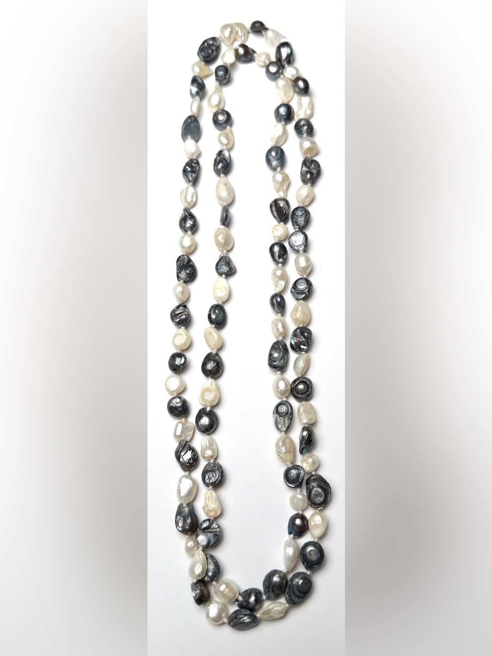 Freshwater natural uncultured dyed pearl necklace